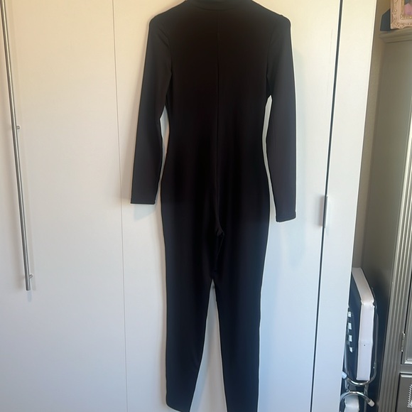 Front Zipper Long Sleeve Body con Casual Club Wear Outfits Jumpsuit Costume - Picture 2 of 9